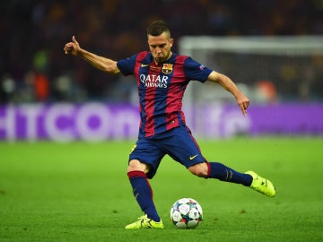 Jordi Alba, durante la final contra la Juventus