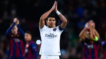 Thiago Silva, en un partido frente al F.C Barcelona