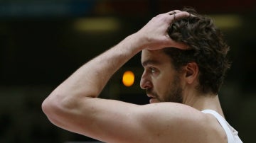 Pau Gasol, durante el partido contra Grecia