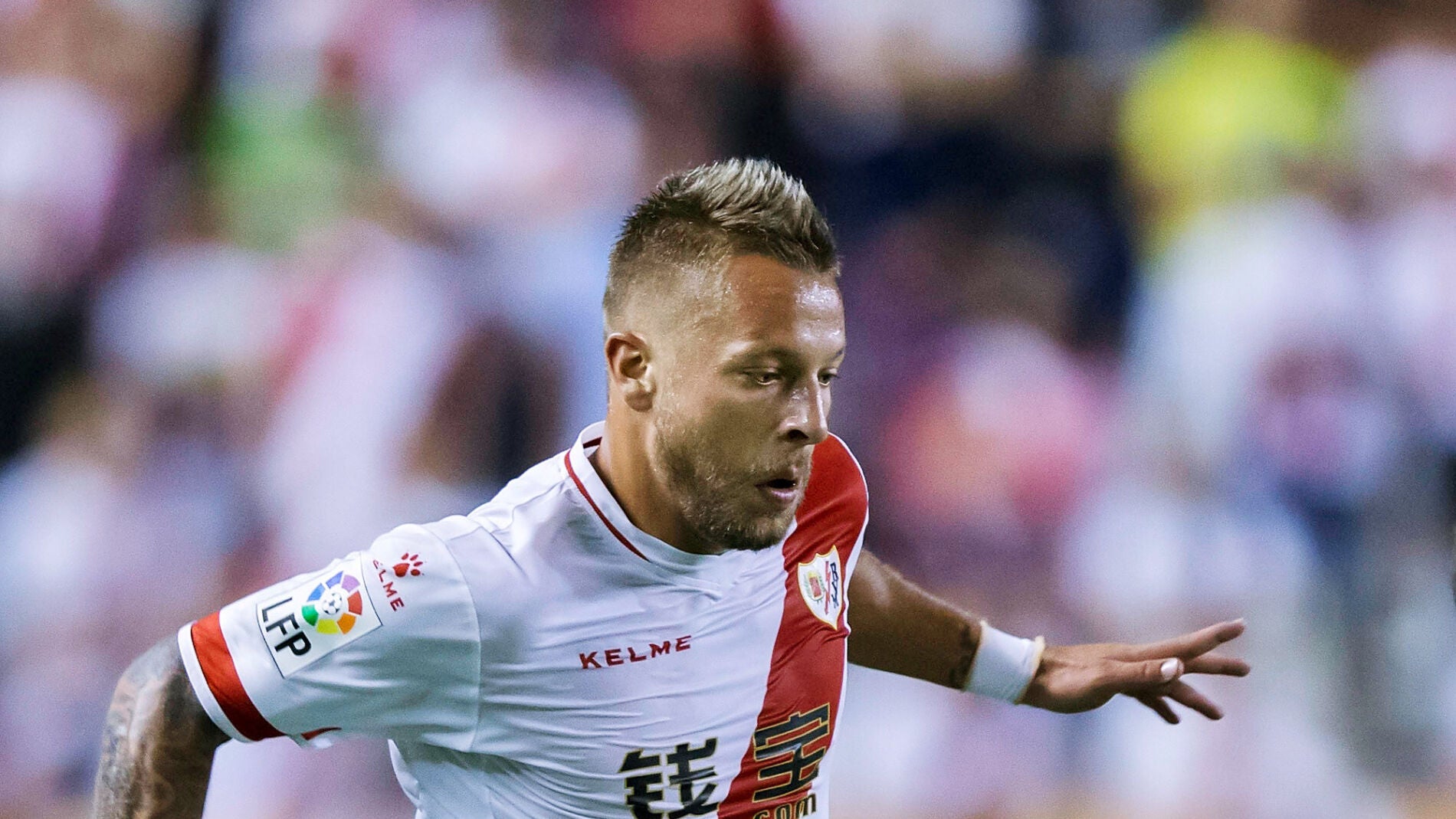 Patrick Ebert, durante un partido con el Rayo Vallecano