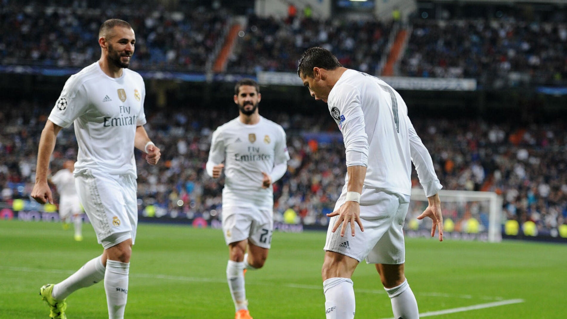 Cristiano celebra un gol ante el Shakthar