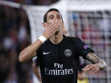 Di María celebra su gol con el PSG en la primera jornada de Champions