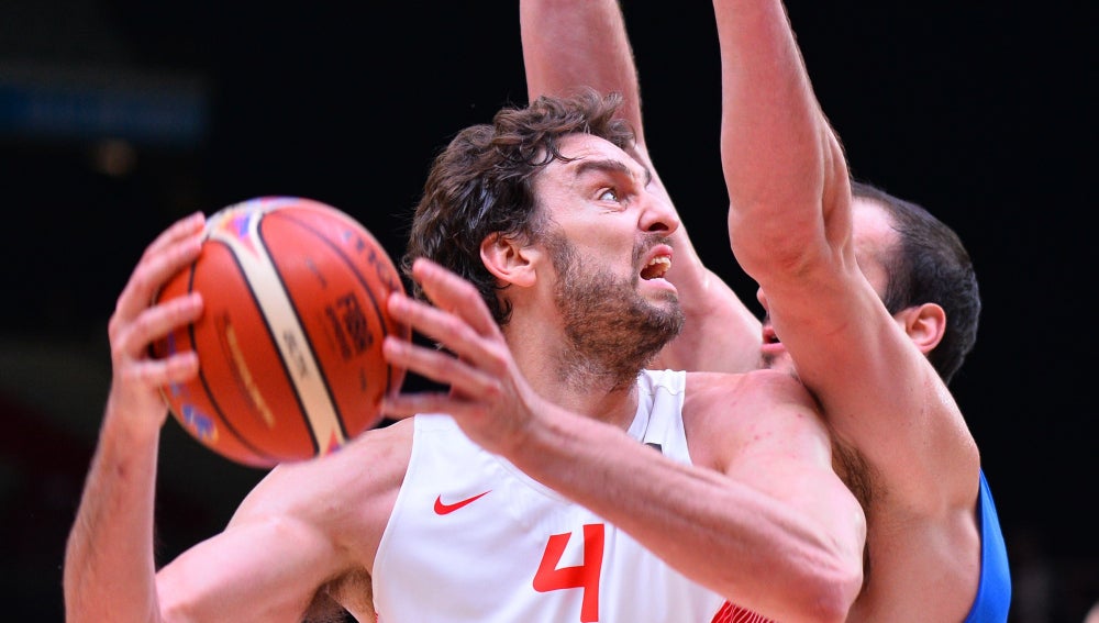 Pau Gasol, en un partido con España