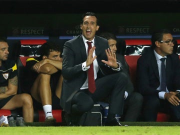 Unai Emery, durante el partido contra el Borussia