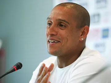 Roberto Carlos, durante una rueda de prensa Roberto Carlos, durante una rueda de prensa