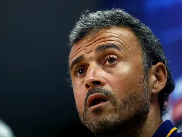 Luis Enrique, durante la rueda de prensa Luis Enrique, durante la rueda de prensa