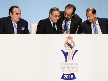 Florentino Pérez, durante la asamblea general de socios