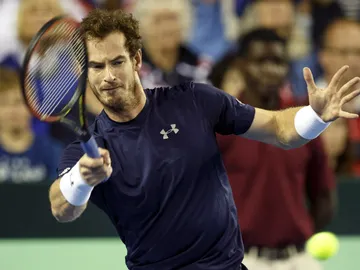 Andy Murray, durante el partido contra Tomic Andy Murray, durante el partido contra Tomic