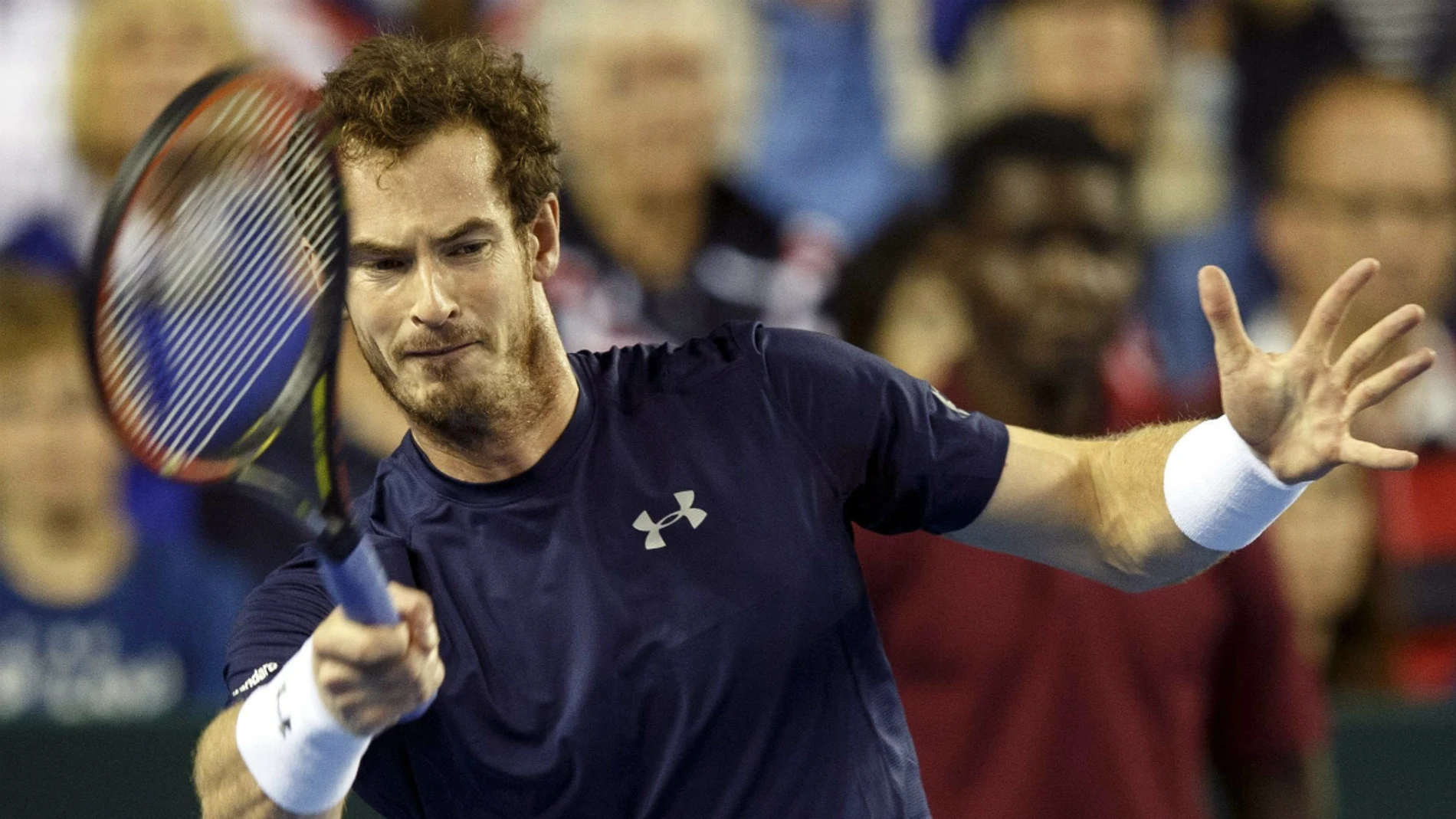 Andy Murray, durante el partido contra Tomic Andy Murray, durante el partido contra Tomic