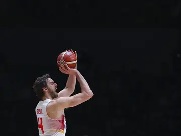 Pau Gasol, lanzando a canasta Pau Gasol, lanzando a canasta