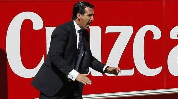 Emery, durante el partido contra el Celta