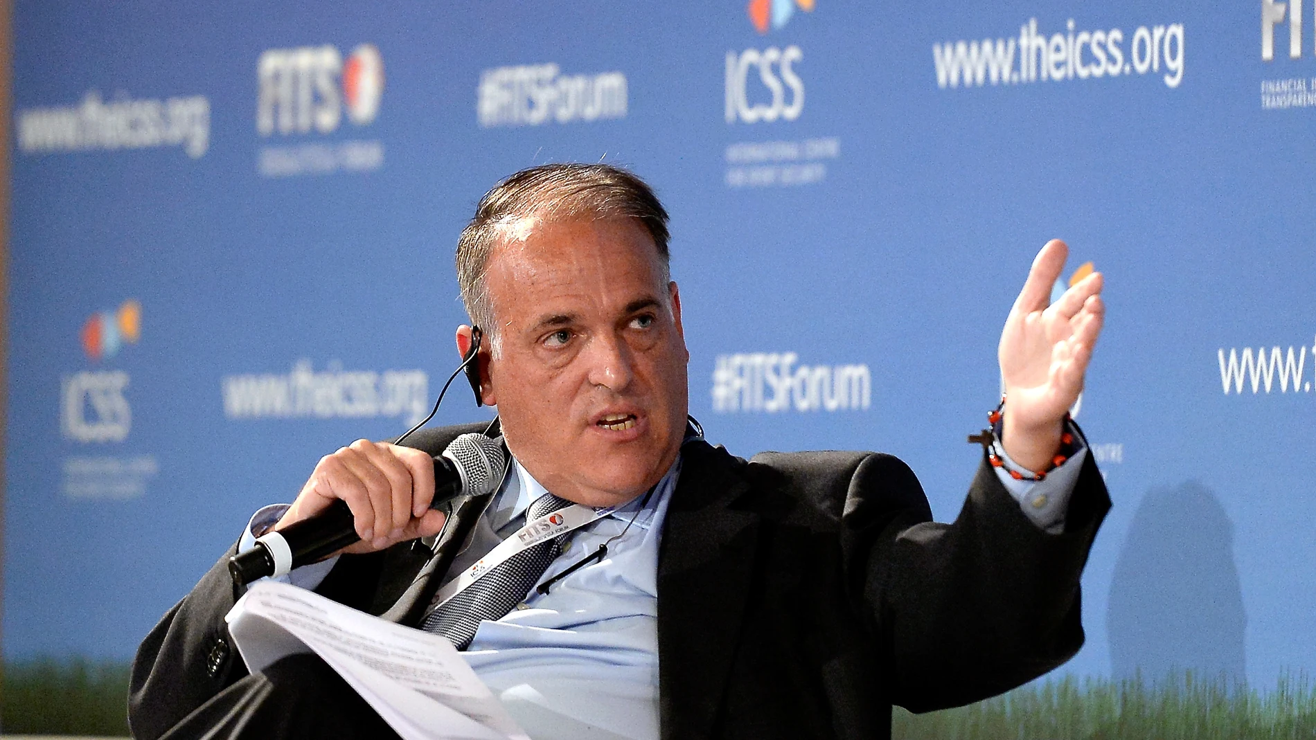 Javier Tebas, durante una intervención Javier Tebas, durante una intervención