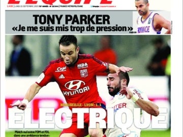 La portada de L'Equipe, sin mención a España