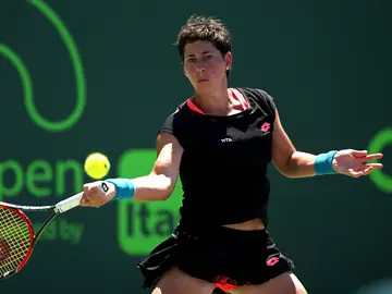 Carla Suárez, durante un partido Carla Suárez, durante un partido