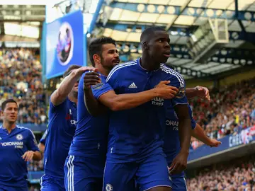 Zouma celebra un gol en el partido contra el Arsenal Zouma celebra un gol en el partido contra el Arsenal