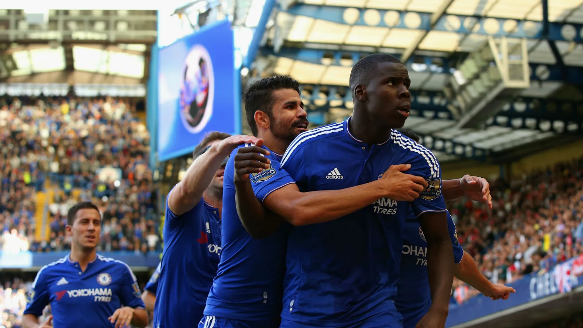 Zouma celebra un gol en el partido contra el Arsenal Zouma celebra un gol en el partido contra el Arsenal