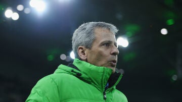 Lucien Favre, durante un partido con el Borussia Mönchengladbach