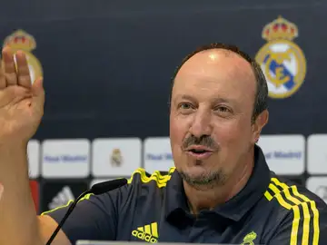 Rafa Benítez, en rueda de prensa Rafa Benítez, en rueda de prensa