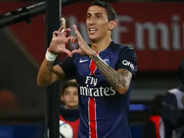 Di María celebra un gol del PSG Di María celebra un gol del PSG