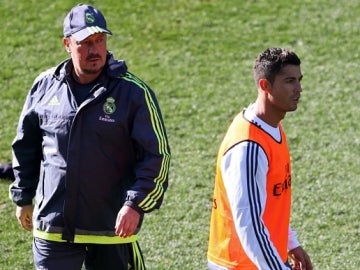 Rafa Benítez y Cristiano Ronaldo