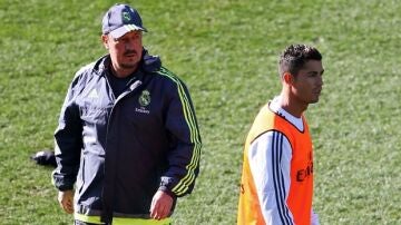 Rafa Benítez y Cristiano Ronaldo