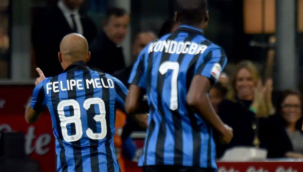Felipe Melo celebra el gol de la victoria