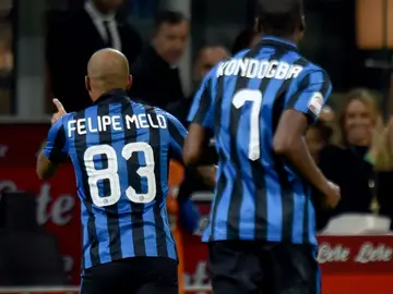 Felipe Melo celebra el gol de la victoria Felipe Melo celebra el gol de la victoria