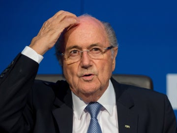Joseph Blatter durante una rueda de prensa