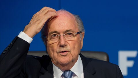 Joseph Blatter durante una rueda de prensa