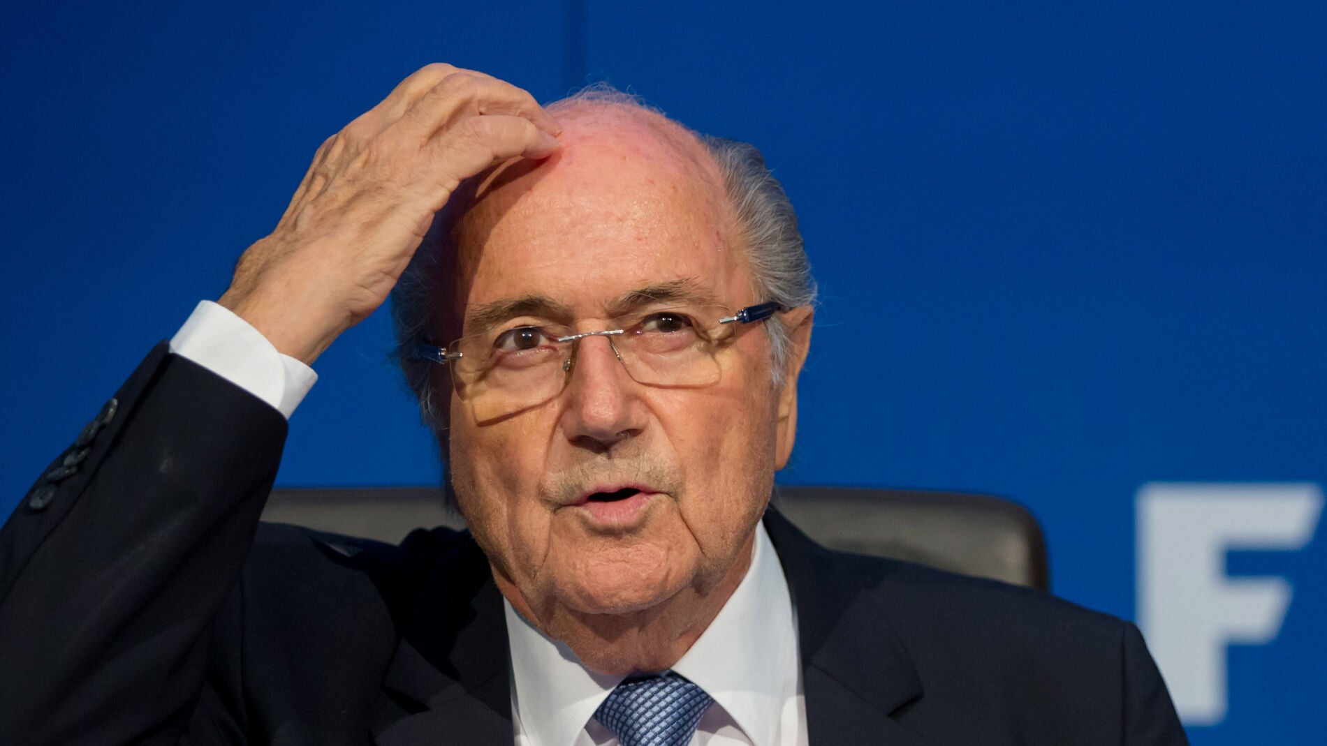 Joseph Blatter durante una rueda de prensa