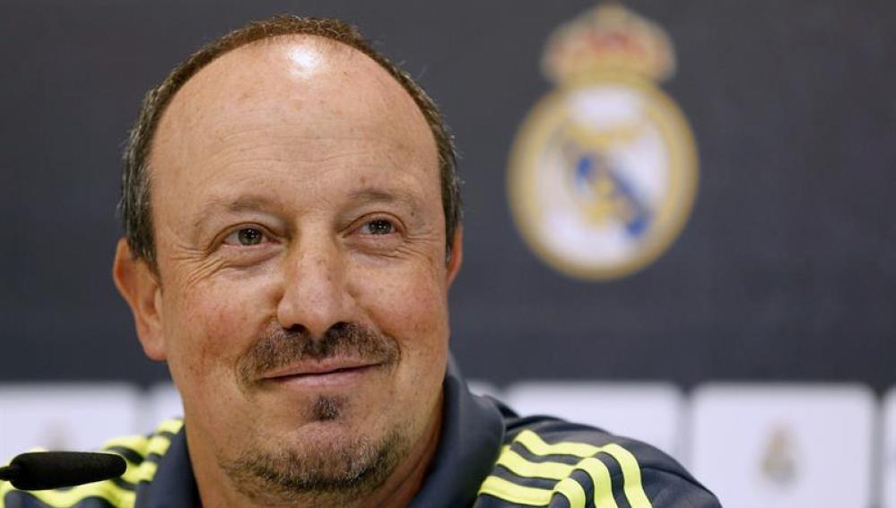 Rafa Benítez, en rueda de prensa