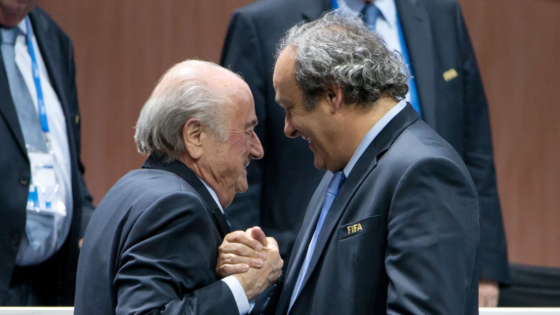 Joseph Blatter y Michel Platini, durante el congreso de la FIFA