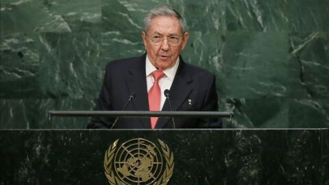 El presidente cubano Ra&uacute;l Castro, durante su primera comparecencia en las Naciones Unidas