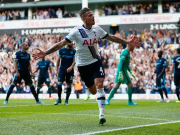 Alderweireld celebra su gol ante el City Alderweireld celebra su gol ante el City