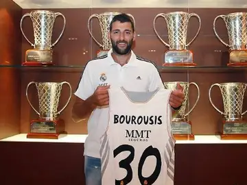 Borousis, durante su etapa en el Real Madrid Borousis, durante su etapa en el Real Madrid