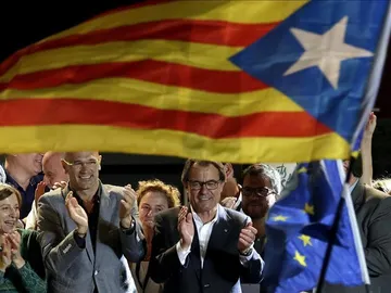Artur Mas celebra el resultado de Junts Pel sí Artur Mas celebra el resultado de Junts Pel sí