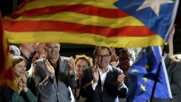 Artur Mas celebra el resultado de Junts Pel sí