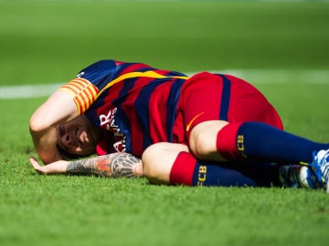 Leo Messi, lesionado ante el UD Las Palmas