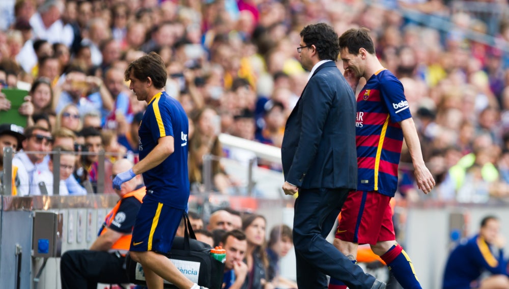 Leo Messi, sustituido por lesión ante el UD Las Palmas