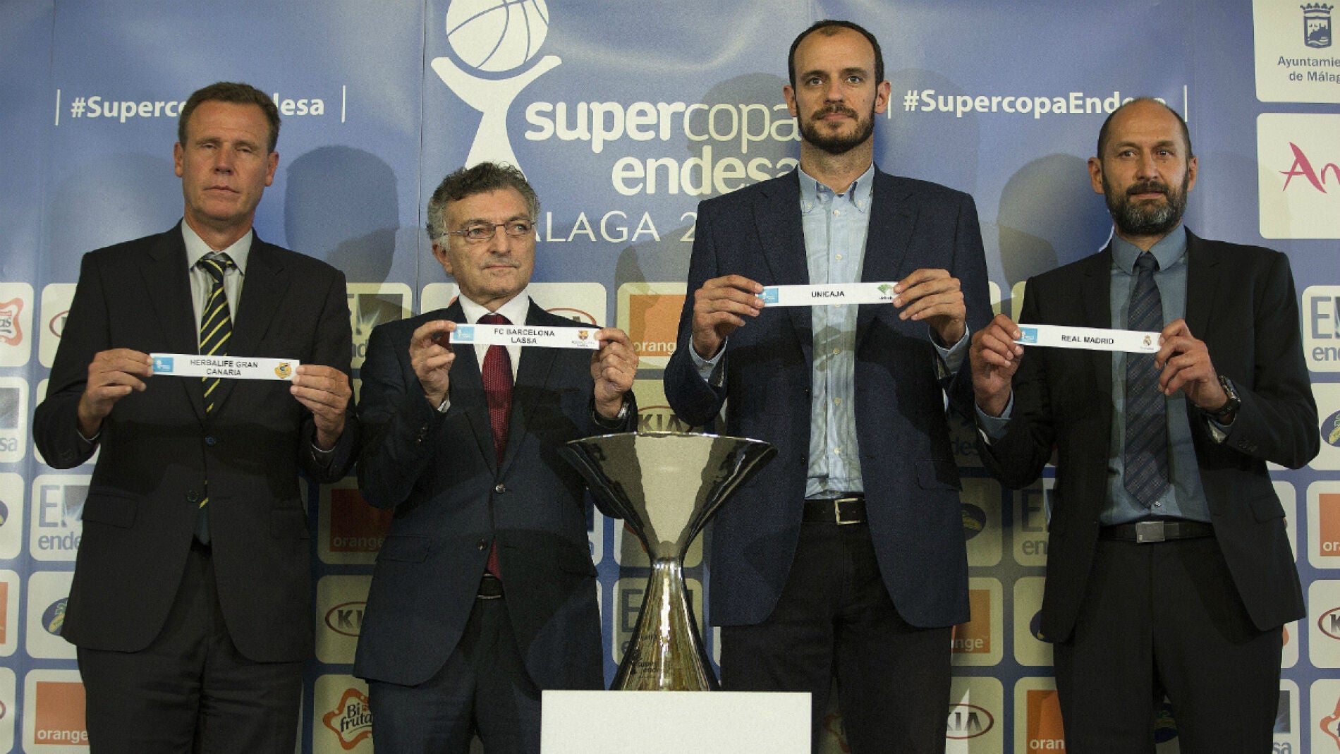 Marrero, Creus, Carlos Jim&eacute;nez y Angulo, durante el sorteo de las semifinales