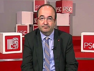 Miquel Iceta, candidato del PSC en Cataluña, durante una entrevista en Espejo Público