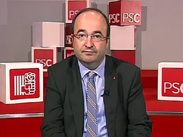 Miquel Iceta, candidato del PSC en Cataluña, durante una entrevista en Espejo Público Miquel Iceta, candidato del PSC en Cataluña, durante una entrevista en Espejo Público