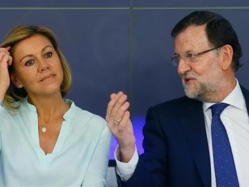 Mariano Rajoy, junto a María Dolores de Cospedal 
