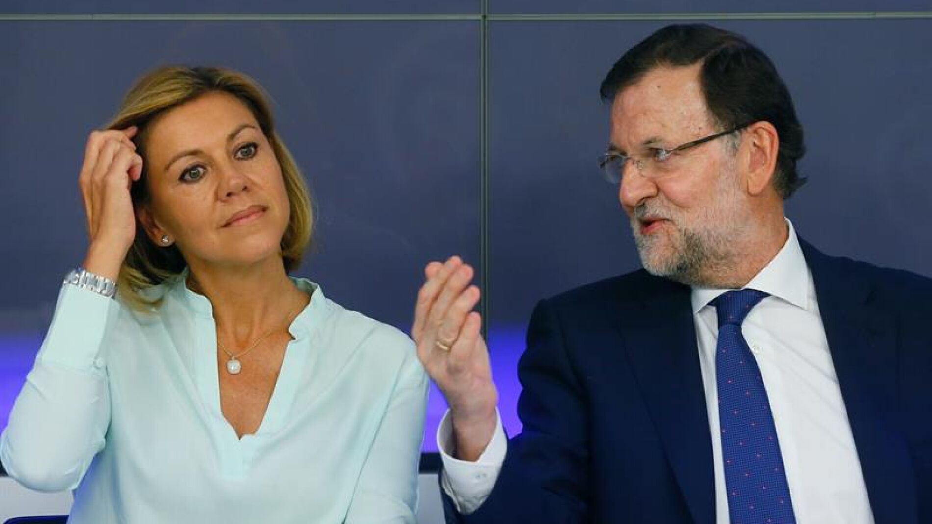 Mariano Rajoy, junto a Mar&iacute;a Dolores de Cospedal 