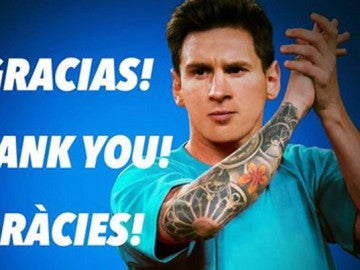 Leo Messi agradece el apoyo Leo Messi agradece el apoyo