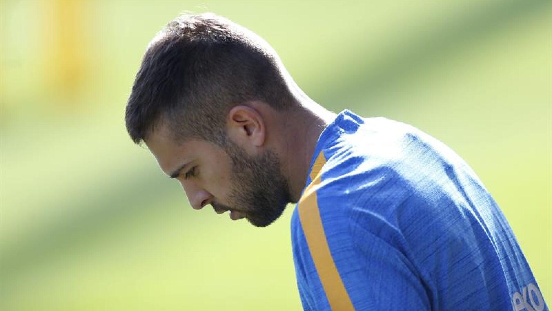 Jordi Alba durante un entrenamiento