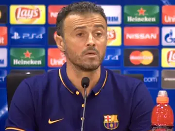 Luis Enrique en sala de prensa Luis Enrique en sala de prensa