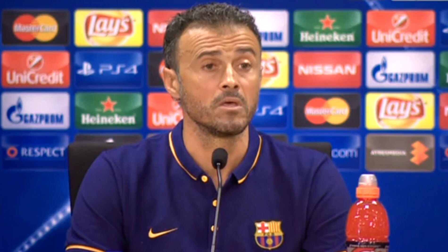 Luis Enrique en sala de prensa