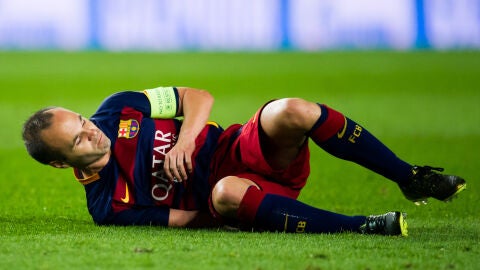 Andr&eacute;s Iniesta, lesionado 