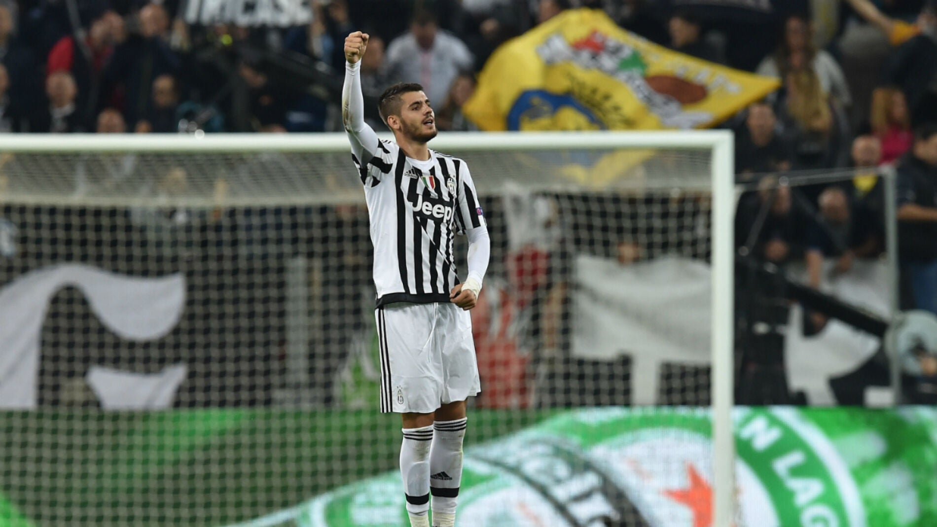Morata celebra su gol contra el Sevilla